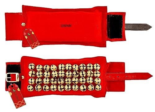 Image of UAPAN 4 line Bells Velvet Pad for Classical Bharatanatyam Kathak Dance with Adjustable Strap(Velvet Belt with Velcro)