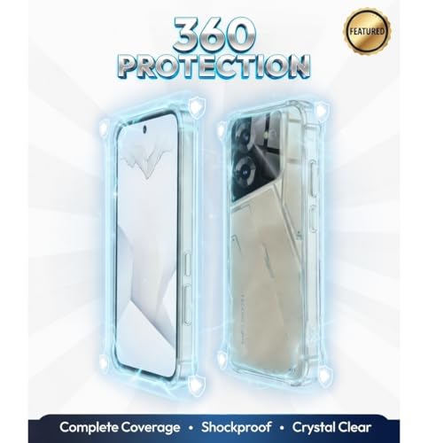 Image of Lustree Back Cover Transparent Case Compatible with Tecno Pova 5 /5 Pro | Slim Soft TPU Case, Anti-Scratch Cover with Four-Corner Protection Raised Camera Guard