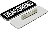 Deaconess 1 x 3 Name Tag, Black (10 Pack)