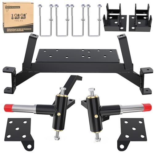 10L0L Golf Cart Lift Kit 5in with Spindle Assembly for EZGO TXT (2001.5-2020) 5 Drop Axle Suspension Lift Kit