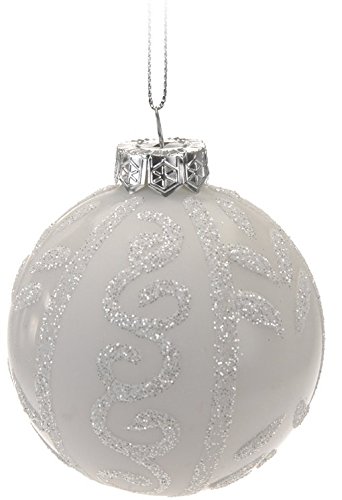 Viscio Trading 165265u00a0Bola, Cristal, Blanco, 8u00a0x 8u00a0x 8u00a0cm