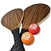 Vero Frescobol American Walnut Wood Paddleball Set, Official Balls, Neoprene Protective Beach Bag, Made in USA.
