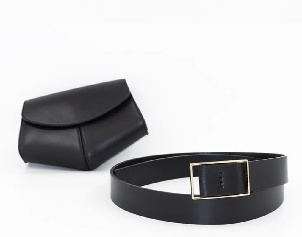 Soft Leather Belt Genuine Cell Phone Pouch Waistband Decorative