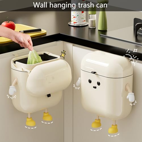Caneca de basura colgante oval para puerta de gabinete miniatura 5