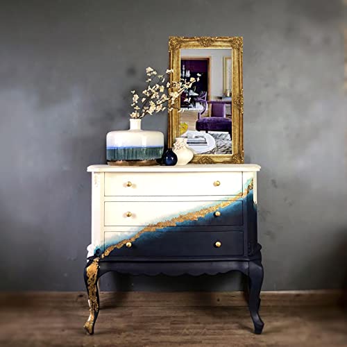 110Ml Gilding Adhesive, 5G Gold Flakes Kit With The Gold Metal Leaf Adhesive, Epoxy Resin Water Based Glue For Gold Leafing Canvas,Gold Leaf Furniture...diy(1 Gilding Brush+1 Gloves) #TOP5