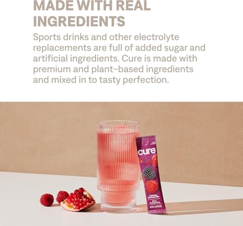 Image of Cure Hydration - Electrolyte Drink Powder Berry Pomegranate 28 Packets