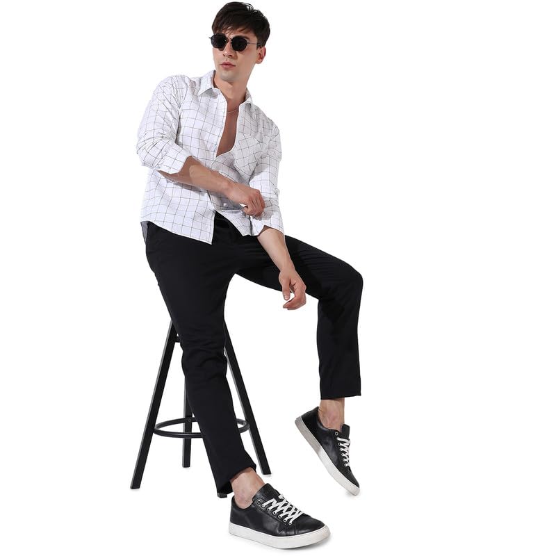 Image of CAHOOT Men's Shirt for Casual Wear | Spread Collar | Short Sleeve | Regular Fit | Button Closure | Shirt Crafted with Comfort Fit for Casual Wear