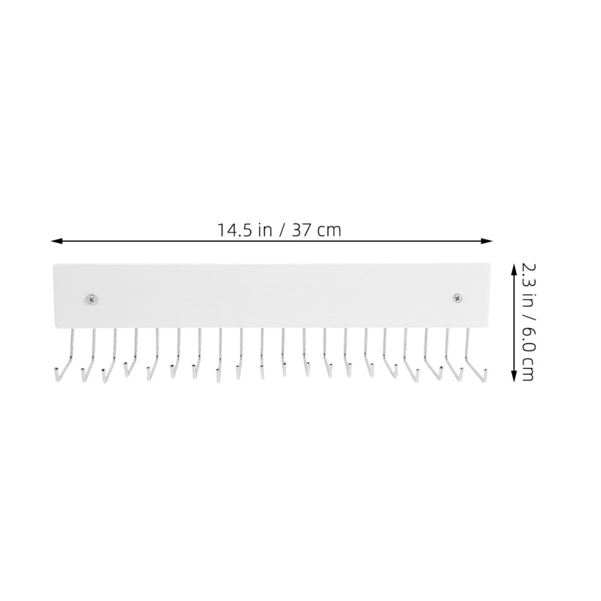 Toyvian Organizador de Cinturones y Corbatas de Pared Rotativo de Madera y Hierro Blanco, Perchero Elegante para Armario u Oficina, Juego de 2 Piezas