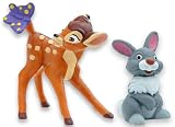 Bullyland Muñeco Disney Bambi y Tambor – Pack 2 Figuras Originales Coleccionables, Set Infantil para Jugar, Decorar o Regalar
