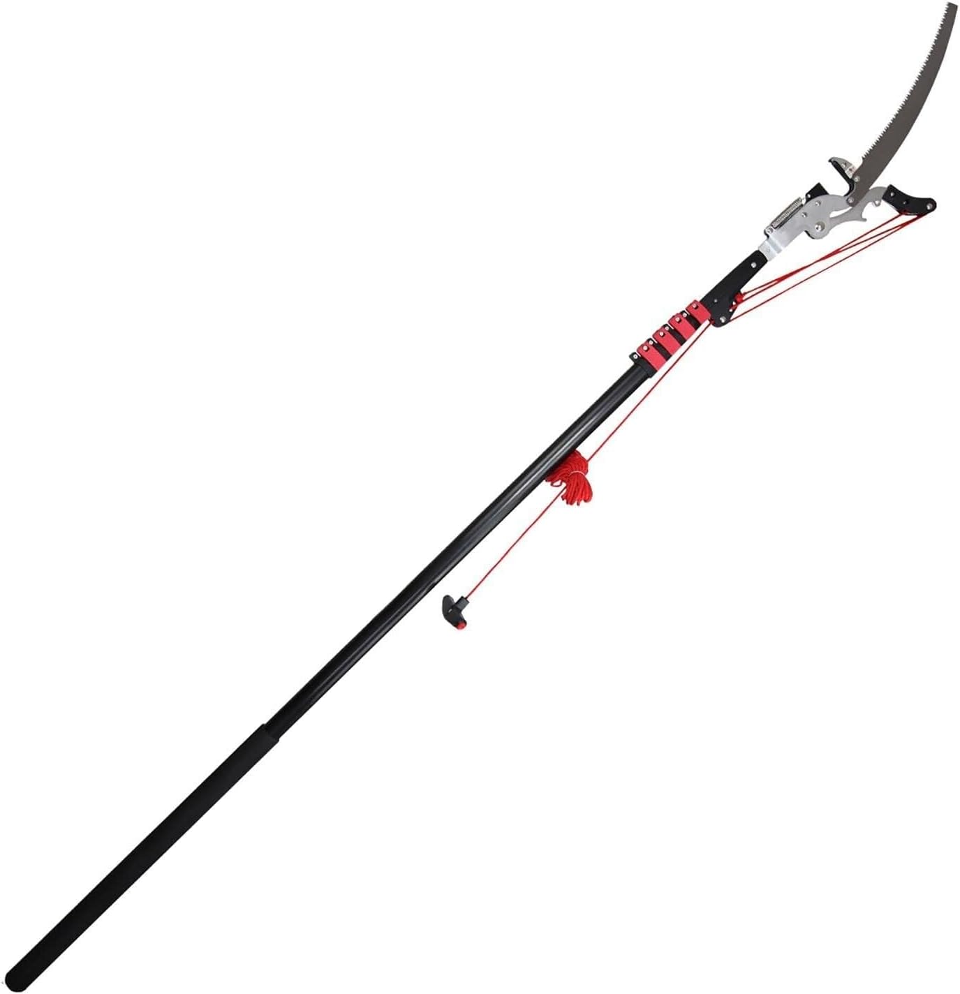 24FT Telescopic Pole Saw, 7.2M Extendable Tree Pruner with 65Mn Steel Blade for High Branch Cutting & Landscaping