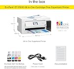 Epson EcoTank ET-15000 Imprimante couleur sans fil tout-en-un avec scanner, photocopieur, fax, Ethernet et impression jusqu'à 13 x 19 pouces