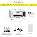 Epson EcoTank ET-15000 Wireless Color All-in-One Supertank Printer with Scanner, Copier, Fax, Ethernet and Printing up to 13 x 19 Inches, White - Image 5