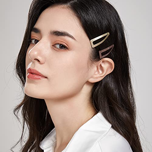 Dofash 4.5 CM Double Grip Hair Clips Hair Barrettes Metal Hair Grips Accessories Butterfly hair Clips For Women 6PCS (Black +Brown +Gold) - Image 4
