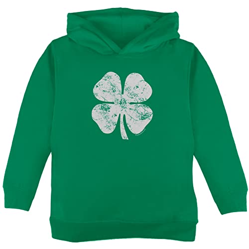 Old Glory St. Patricks Day Distressed Shamrock Toddler Hoodie Green Toddler Size 5/6