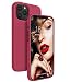Produktbild JASBON Silikon Hülle für iPhone 12,12 Pro Hülle, Shockproof [iPhone 12 Hülle] Gel Rubber Protection Handyhülle für iPhone 12,Case for iPhone 12 Pro 6.1 inch 2020-Rose Red