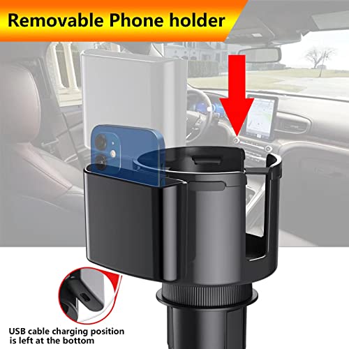 Easkkty Large Cup Holder Expander Adapter For Car With Phone Holder Orginzer With Adjustable Base, Holds 12/32/40Oz Large Drink Bottles&Mugs In 2.3-4.3'' And Most Phones (Large-4.3)… #TOP2
