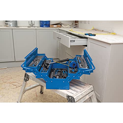 Draper 70282 Tool Kit with Cantilever Toolbox, (90 Piece), Blue and Black - Image 4