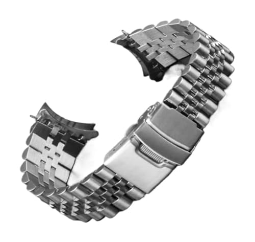 For Casio MDV-107-1A MDV-106 Bracelet de montre 22mm en acier inoxydable extrémité incurvée Bracelet de remplacement for plongée Marlin(Silvery 3-A) – vue 2
