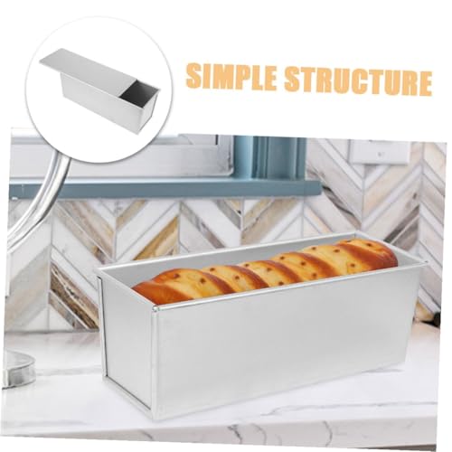 DOITOOL 900g Loaf Pan with Sliding Cover – Metal Baking Mold for Toast and Sandwiches, Small Household Loaf Tin with Lid for Bread Creation - Image 5