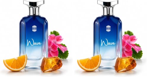 Image of Ajmal | Wave - 100 ml | Perfume for Man | Premium Perfume | Eau De Parfum | Scent Spray | Long Lasting Fragrance for Men | Sea Salt, Grapefruit & Woody | Gift for Men (Pack of 2)