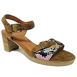 chaussures mamzelle bottes  Sandales à Talons MAMZELLE Utrica Cognac serp/Multi (Cognac, Numeric_40)