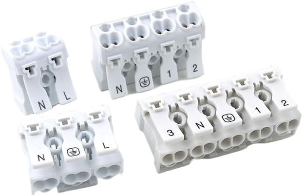 5PCS Quick LED Strip Light Wire Connector Electrical Butt Splice Cable Connectors Crimp Spring Wiring Terminal Block ZQ-1/2/3(5PCS 923-2)