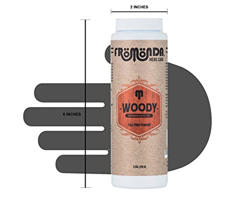 Fromonda-Woody-Body-Powder-Cedarwood-Tea-Tree-5-oz-1-Pack-Unisex-Talc-Free-Anti-Chaffing-Sweat-Defense-with-Essential-Oils Fromonda (Woody) Body Powder Cedarwood & Tea Tree (5 oz, 1-Pack) Unisex, Talc-Free, Anti-Chaffing, Sweat Defense with Essential Oils