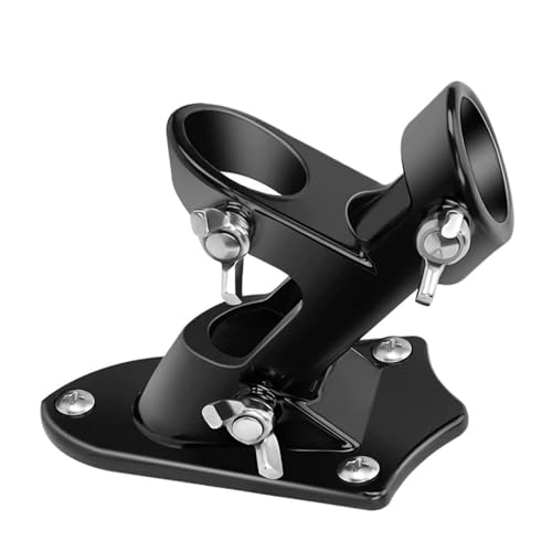 Support de mât drapeau mural portable noir robuste pour extérieur et bateau - 2
