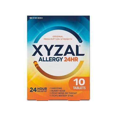 Xyzal Allergy Pills, 24-Hour Allergy Relief, 10-Count, Original Prescription Strength Cover