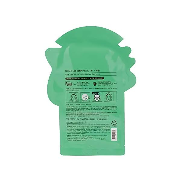 TONYMOLY I'm Real Moisturizing Aloe Mask Sheet, Pack of 1