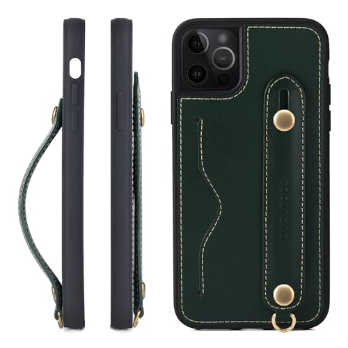 HANATORA for iPhone 15ProMax �P�[�X �{�v �ϏՌ� �w�ʃx���g �X�g���b�v�����O �X�}�z�P�[�X �X�}�z �X�^���h�@�\ �l�b�N�X�g���b�v �t�� �C�^���A�����U�[ �M�t�g �O���[�� CGH-15ProMax-Green
