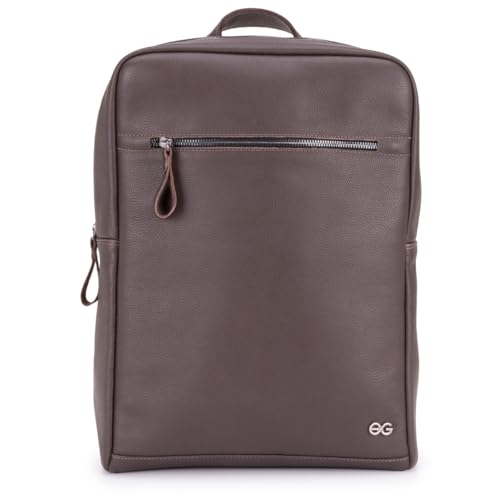 Mochila Executiva Slim Moderna 100% Couro Legítimo (Marrom Escuro)