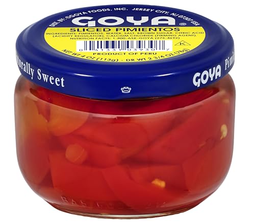 Goya Foods Fancy Sliced Red Pimientos, 4 Ounce (Pack of 24)