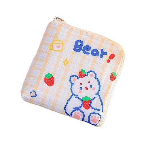 生理用ナプキンバッグ 生理用品収納 ガール 小銭入れ イヤホン収納ポーチ アヒル/ウサギ/クマ/パンダ柄 小物入れケース ナプキン ポーチ 収納 生理用ナプキン収納袋 軽量 携帯 便利 便利 かわいい ミニポーチ サニタリーナプキン収納バッグ