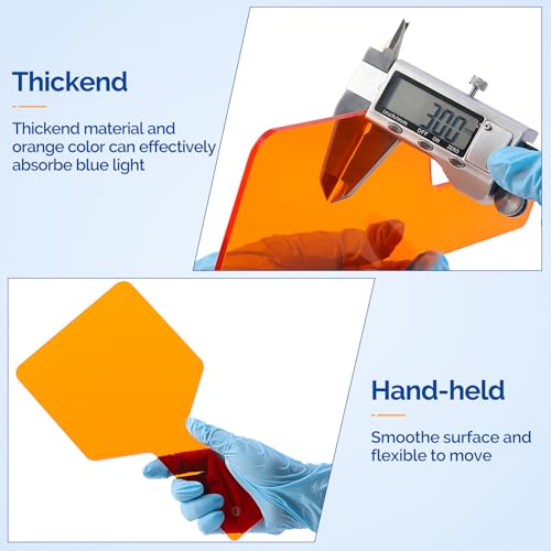 Image of JMU 2 Pcs Dental Shield Plate, Handheld Dental Shade Board, Dental Light Curing Shield Eye Protective Plate