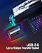 Inateck RGB USB 3.0 USB-C Port Hard Drive Docking Station with Offline Cloning, for 2.5/3.5 Inch SATA HDDs and SSDs, 2 x 20TB Dual Bay Docking Station, UASP Supported, SA02003C