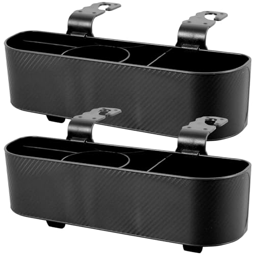 Shuiling 車用シートバック 2個セット ドリンクホルダー 車 後部座席 シートバックホルダー 省スペース 小物入れ 大容量 防水 防汚 拭きやすい 取り付けは簡単 運転席と助手席兼用 車用収納ボックス 車用ゴミ箱 車の後部座席オーガナイザー 29.