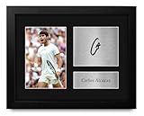 HWC Trading Carlos Alcaraz Framed Gifts Printed Signed Autograph Picture for Tennis Memorabilia Fans - US Letter Size