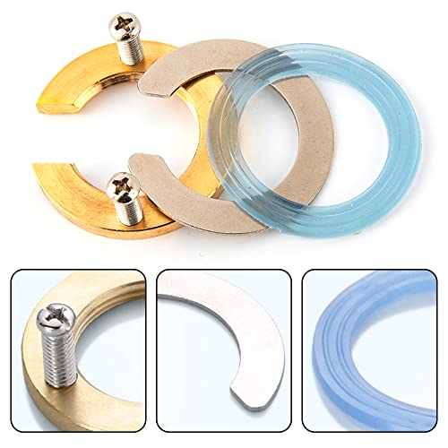 2 Sets Faucet Fixing Nuts Kit Single Hole Faucet Fixing Parts Kitchen Faucet Fixing Nut Kit for Hot and Cold Water Faucets in Kitchen and Bathroom Basins - Image 3
