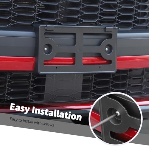 Jimen Fit for Ford Mustang 2024-2025, Front Tag Mount License Plate Holder Frame Bracket (Black) by Jimen - Image 6