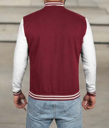 Image of Decrum Varsity Jacket Men - Casual High School Baseball Letterman Style Mens Bomber Jackets