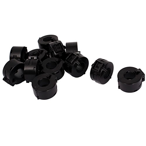 Filtro de ferrita EMI RFI de 15mm clip supresor de ruido para cables eléctricos negro 12uds