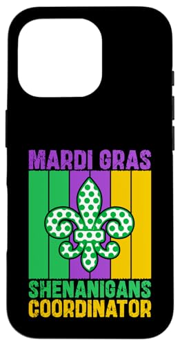 Carcasa para iPhone 16 Pro Coordinador de travesuras de Mardi Gras