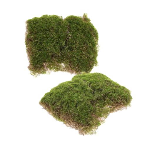 IMIKEYA 2個 フェイク芝生マット 砂場用草皮パッド 軽量人工苔モス クラフト装飾用 室内外対応 安定性草坪素材