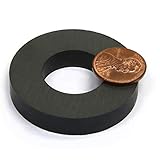 Large Ceramic Donut Magnet Size 2¾' OD, 1¼' ID, ½' Thick.