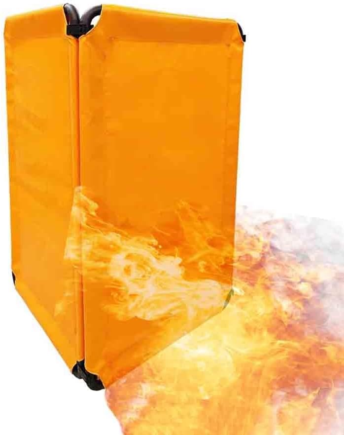 Welding Screen with Frame, Flame-Resistant Vinyl Protection for Industrial Workshop, Moveable & Professional Safety Barrier