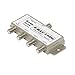 STEREN 4-Way 2.4GHz 90dB 1 Port Power Pass DC Passing On One Port F-Pin Coaxial Splitter [201-234]