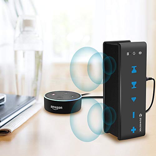 Zoweetek Bluetooth Speaker with AUX Input for Echo Dot, Dual Drivers Stereo NFC Portable Wireless Speakers with Bass - Thumbnail 3