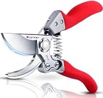Kynup Pruning Shears, Gardening Tools, Garden Shears, Heavy Duty, Up to 1 Inch Cut Capacity, Soft Grip Handle, Garden Pruning Scissor for Branches Flowers Plants Fruits Vegetables(Red)
