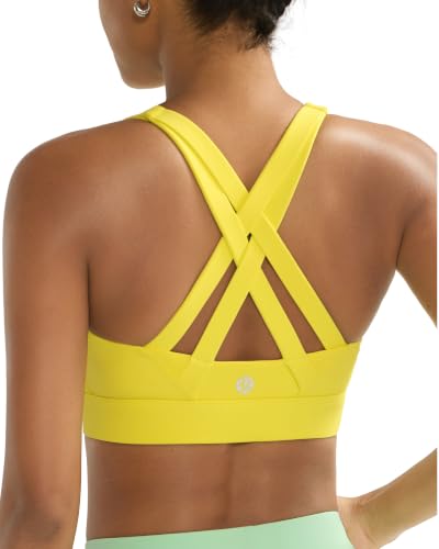 Image of RUNNING GIRL Sports Bra for Women High Support,Strappy Running Supportive High Impact Sports Bras with Sewn in Pads